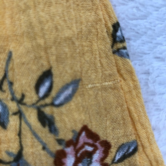 Sky and Sparrow, Yellow Floral Boho Dress, Lined, Size M - Picture 16 of 16